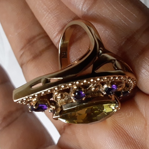 ❤Bronze, Yellow Gold Colour, Genuine Amethyst and Lemon Quartz. FIRM. - Picture 13 of 17